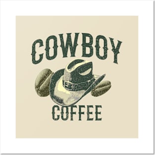 Cowboy Coffee Retro Posters and Art